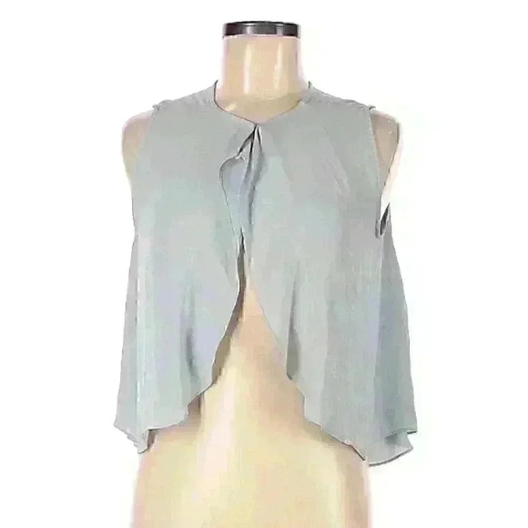 BCBGMAXMZRIA GREY SLEEVLESS BLOUSE size M - Picture 1 of 2